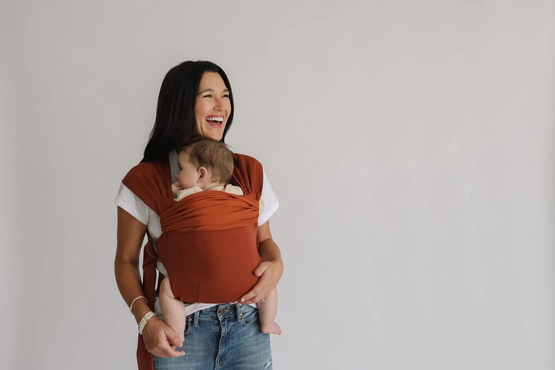 Lalabu The Simple Wrap Baby Wraps Carrier - Stylish Baby Sling Carrier for Newborns & Toddlers 13-28 lbs. Safety Tested  Easy-to-Use  Ergonomic  & Comfortable - Clay - Image 5